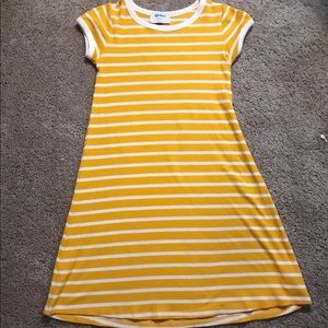 Yellow & White Striped Dress